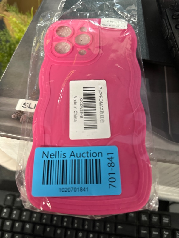 Photo 1 of 
iPhone, 14 Pro Max pink rubber case