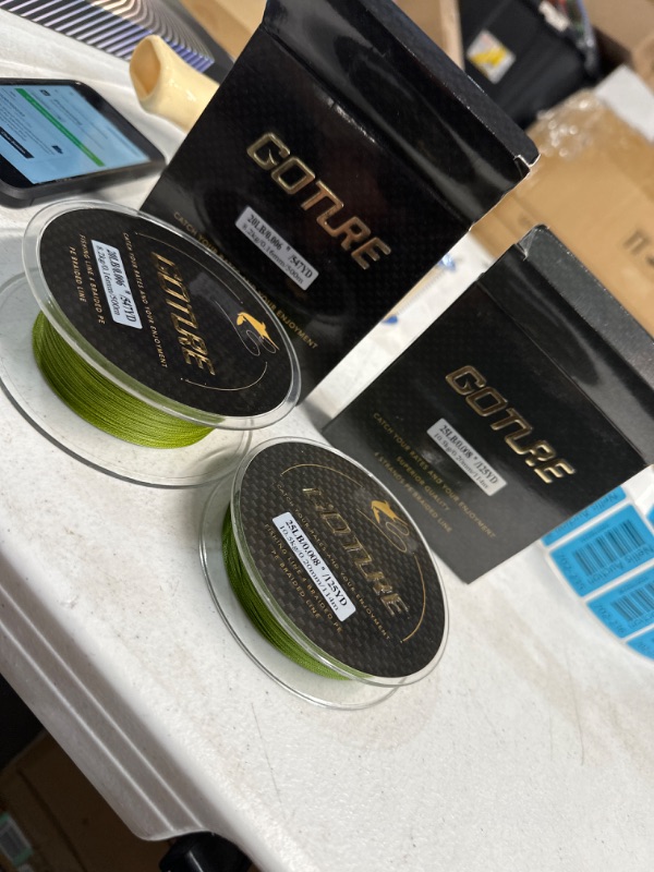 Photo 1 of Goture 4-Strand Weave//Braided Fishing Line 8-80LB No Memory Smooth Finish-Improved Colorfastness Blue 25LB/0.20mm/(547 Yds/500M)