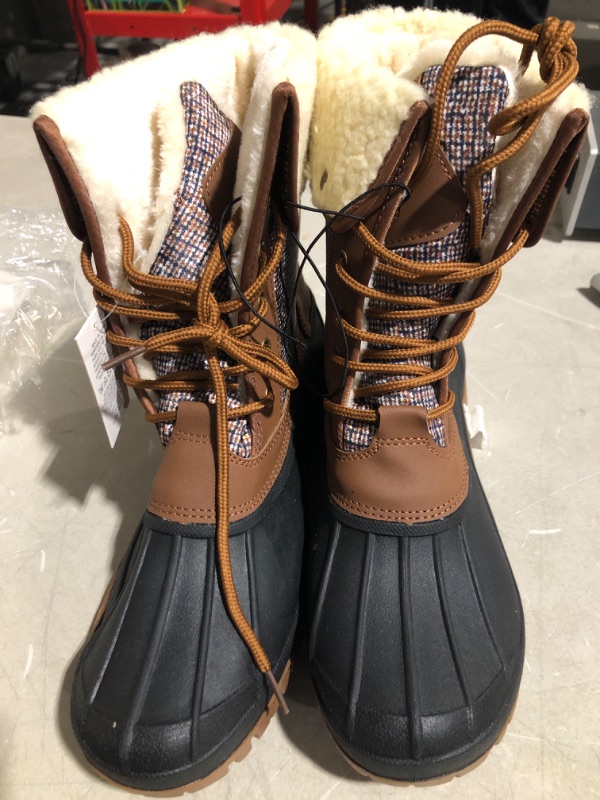 Photo 3 of * womens 9 * used * good condition * please see all images * 
mysoft Women's Waterproof Snow Boots Insulated Warm, Lace-Up Winter Mid Calf Duck Boots 