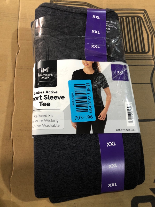 Photo 2 of Member's Mark Ladies Relaxed Moisture Wicking Short Sleeve Active Tee 2 pack