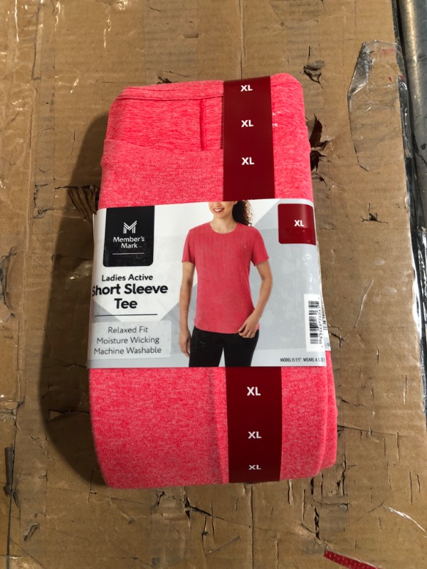 Photo 3 of Member's Mark Ladies Short Sleeve Comfort Fit Moisture Wicking Active Tee 2 pack
size xl