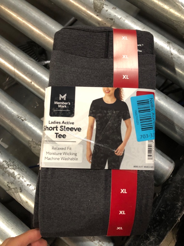 Photo 1 of Member's Mark Ladies Relaxed Moisture Wicking Short Sleeve Active Tee 2 pack
size xl