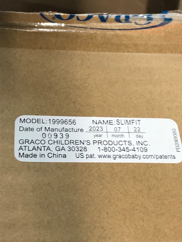 Photo 5 of **MANUFACTURED: 07-22-2023, NEW OPEN FOR INSPECTION**
Graco SlimFit 3 in 1 Car Seat, Slim & Comfy Design Saves Space in Your Back Seat, Annabelle, 1 Count SlimFit Annabelle