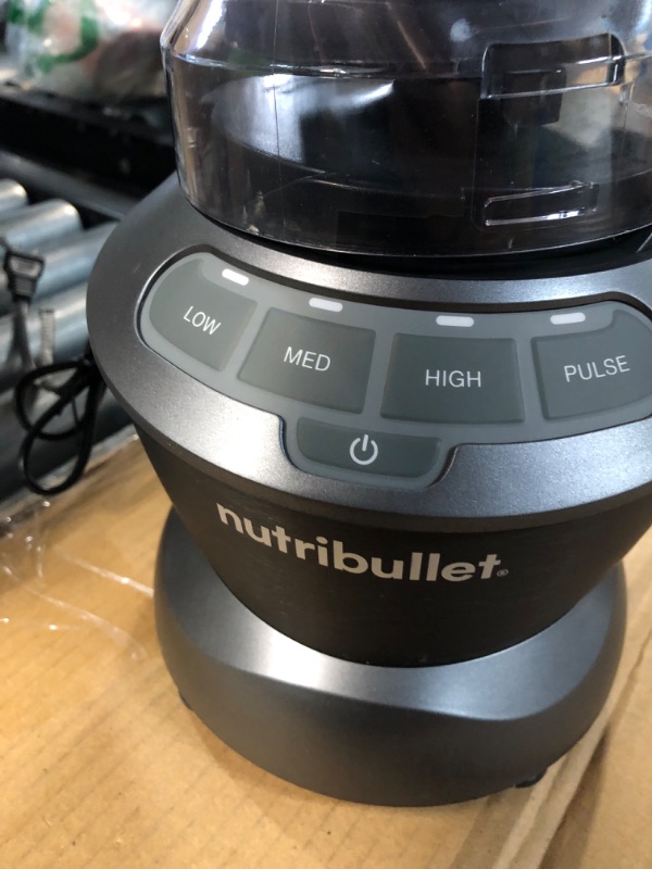 Photo 3 of **HAS BEEN USED- TURNS ON, UNABLE TO FULLY TEST**
NutriBullet ZNBF30400Z Blender 1200 Watts, 1200W, Dark Gray
