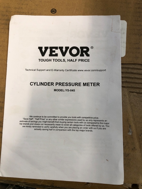 Photo 1 of VEVOR Diesel Engine Compression Tester, 18 pcs Cylinder Pressure Test Tool Kit, with 0-1000 psi Gauge and Adapters, Diesel Injector Tester Check Cylinders in Diesel Trucks, Tractors, Equipment Diesel Engine Compression Tester / 18 pcs