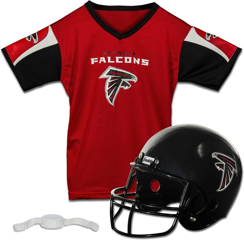 Photo 1 of **STOCK PHOTO IS FOR REFRENCE ONLY** Franklin Sports NFL Kids Helmet + Jersey Sets - Youth NFL Team Uniform Sets - Costume Set - Helmet, Jersey + Chinstrap-Medium