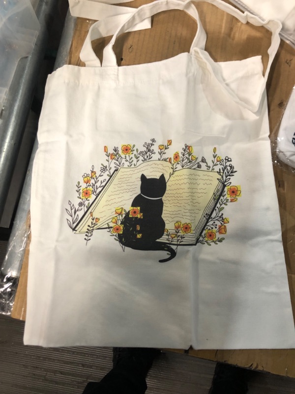 Photo 1 of Black cat tote bag