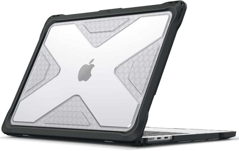 Photo 1 of Fintie Case for MacBook Air 13.6 Inch A2681 (2022 2023 Release) - Heavy Duty Rugged Hard Shell Case Cover with TPU Bumper for MacBook Air 13.6" M2 Chip with Liquid Retina Display and Touch ID, Clear
