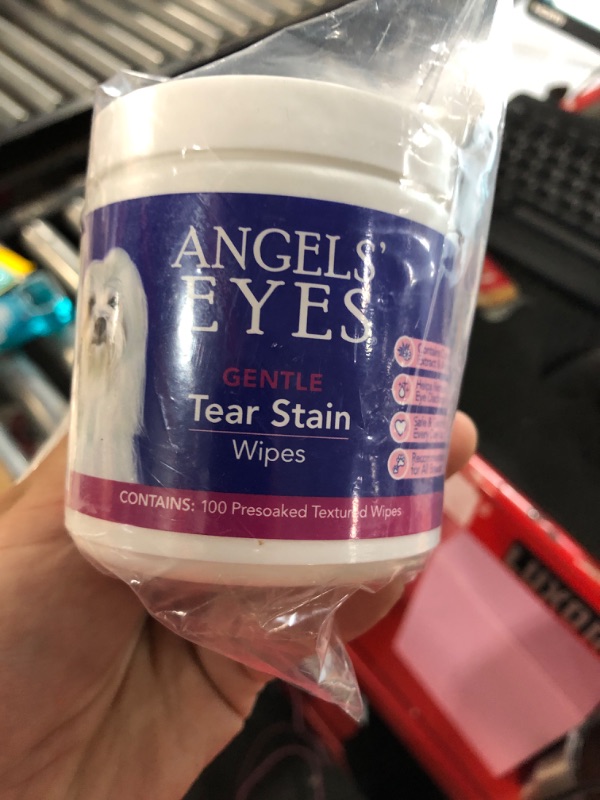 Photo 2 of Angels’ Eyes Gentle Tear Stain Wipes for Dogs and Cats | 100 ct Presoaked & Textured Eye & Face Wipes | Remove Discharge & Mucus Secretions