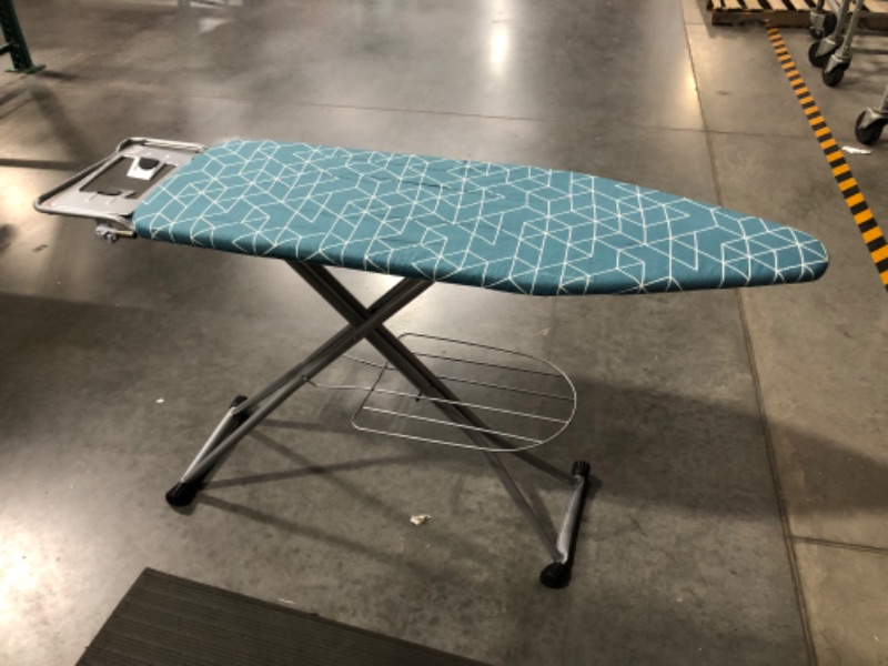 Photo 1 of ***MAJOR DAMAGE - BENT - SEE PICTURES - WOBBLES***
Xabitat Full Size Ironing Board 57" X 15" W/Wall Mount Hanger Easy to Fold Green + Grey
