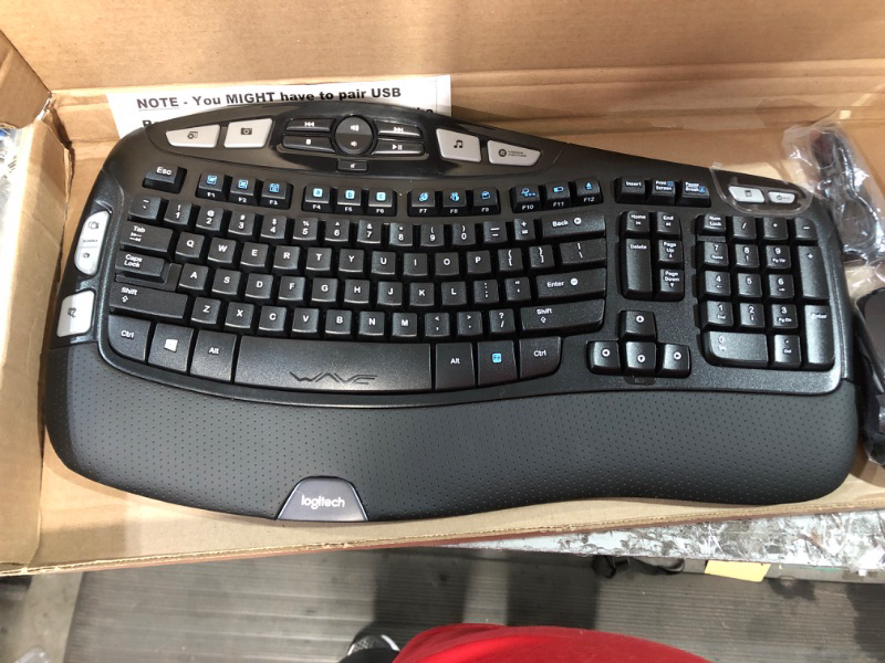 Photo 2 of * used * missing usb * 
Logitech MK550 Wireless Wave K350 Keyboard and Mouse Combo — Includes Keyboard and Mouse