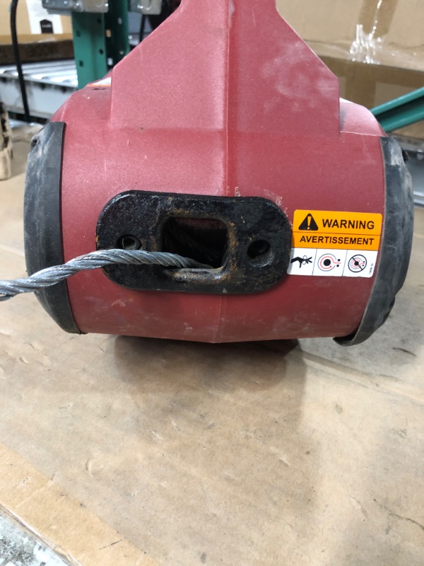 Photo 5 of *Parts only
WARN PullzAll Corded 120V AC Portable Electric Winch with Steel Cable: 1/2 Ton (1,000 Lb) Pulling Capacity , Red