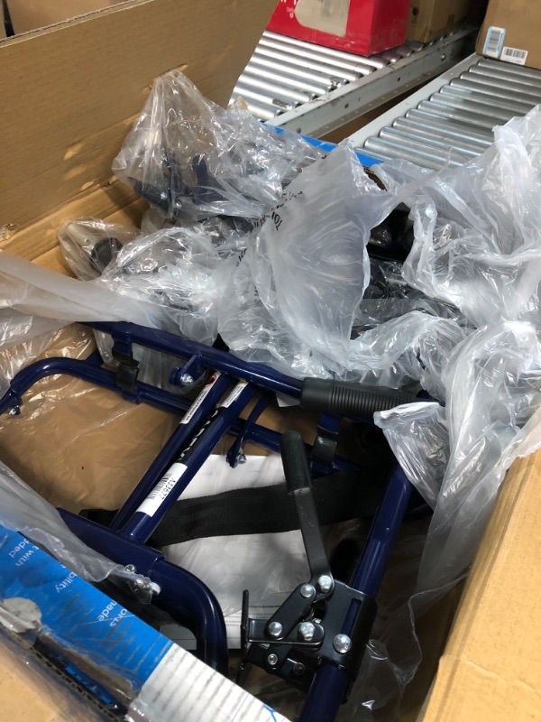 Photo 1 of Carex Transport Wheelchair With 19 inch Seat - Folding Transport Chair with Foot Rests - Foldable Wheel Chair for Travel and Storage, 1 Count