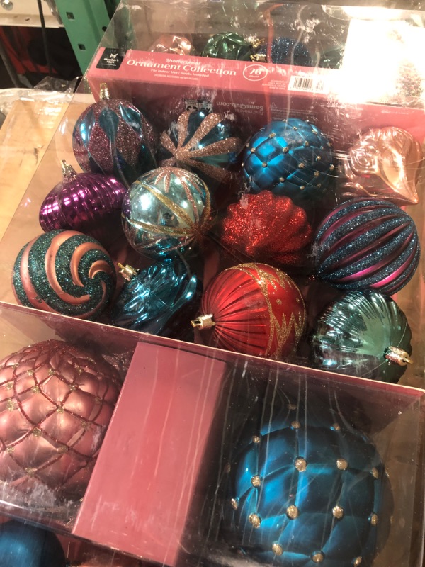 Photo 3 of [stock photo for reference only]
76pcs Christmas Colorful Plastic Ball Decorations Set, Xmas Foam Christmas Ball 