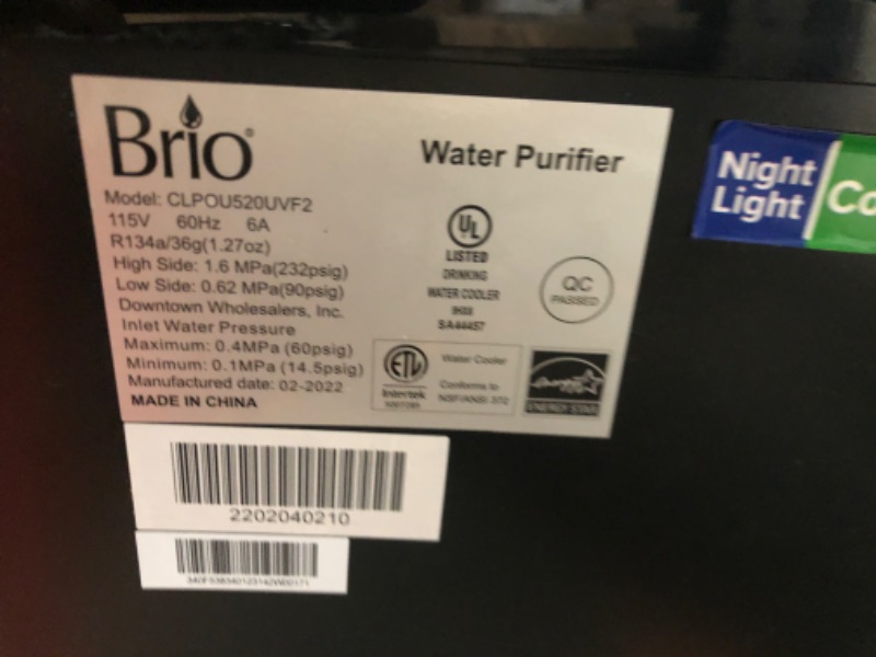 Photo 12 of *PARTS ONLY* *SEE CLERK NOTES* Brio Self Cleaning Bottom Loading Water Cooler 