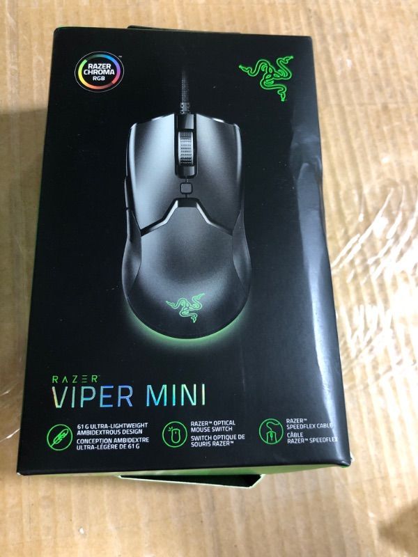 Photo 3 of Razer Viper Mini Ultralight Gaming Mouse: Fastest Gaming Switches - 8500 DPI Optical Sensor - Chroma RGB Underglow Lighting - 6 Programmable Buttons - Drag-Free Cord - Classic Black