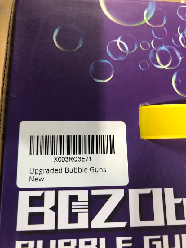 Photo 1 of Big Bubble Machine Gun, Bubble Gun with 20000+ Bubbles Per Minute, Bubble Machine with Lights, 2 Batteries & Bubble Solution, Bubble Blower for Kids Adults Wedding Birthday Christmas Party Gift Big Bubble Gun Yellow