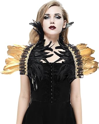 Photo 4 of ********BUNDLE*******NO Returns**********There are 2 ite4ms in this bundle******Reversible Halloween Wooden Block Sign with Led Lights- MedJoanny Gothic Adjustable Feather Shawl : Black Shoulder Wrap