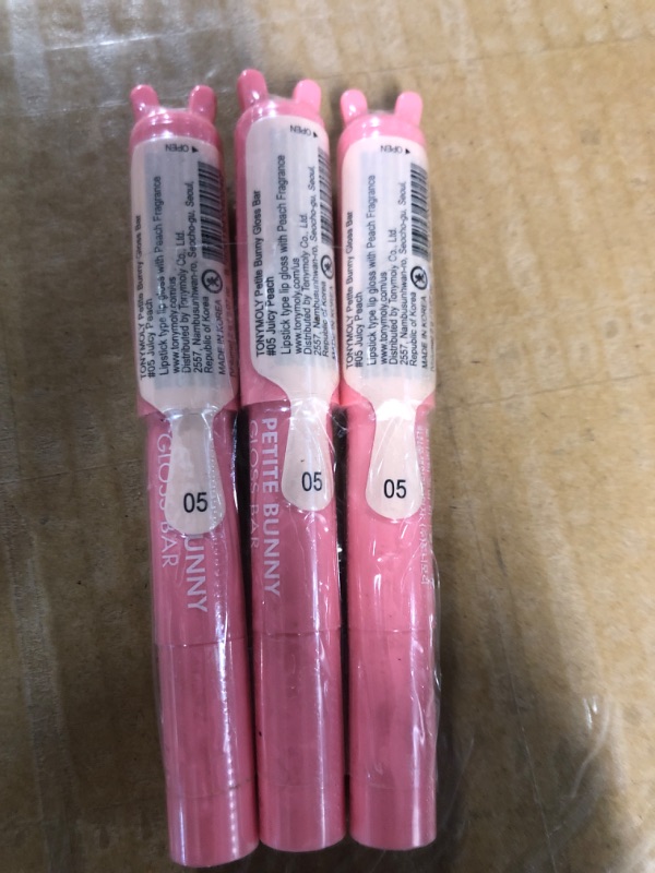 Photo 4 of ******BUNDLE******NO Returns*****TONYMOLY Petit Bunny Gloss Bar 05 Juicy Peach (3 separate gloss bars)