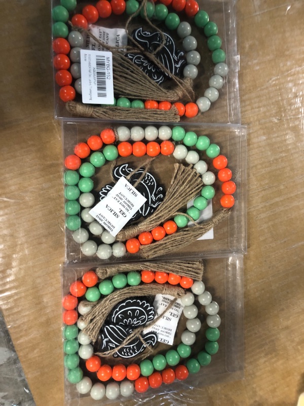 Photo 2 of *******BUNDLE******NO Returns*******There are 3 items in this bundle******
MEETYAMOR Fall Decorative Wood Beads Garland with Turkey Decor Ornaments. 