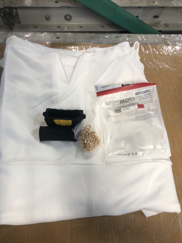 Photo 1 of ******BUNDLE******NO Returns******* 1) Long white dress, Lg. 2) Ear pod holder with chain