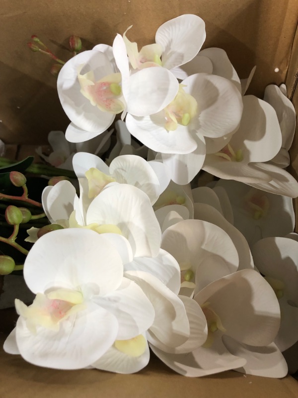 Photo 4 of Artificial Flowers Fake Orchid Fake Plant White Orchid Silk Orchids Faux Orchid Plant Phalaenopsis Orchid Flower