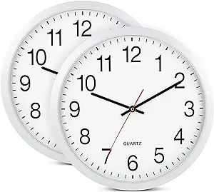 Photo 1 of [ONLY ONE, NO BATTERIES]
Bernhard Products White Wall Clock, Silent Non Ticking - 16 Inch Extra Large Quality Quartz Battery Operated Round 