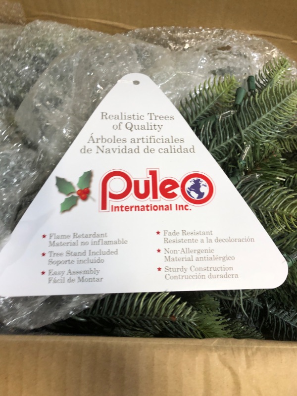 Photo 3 of **SOME LIGHTS DON'T FUNCTION***
Puleo International 7.5 Foot Pre-Lit Slim Aspen Fir Artificial Christmas Tree with 450 UL-Listed Clear Lights, Green