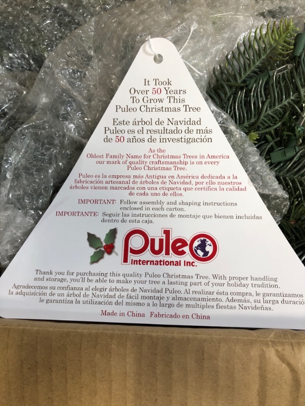 Photo 4 of **SOME LIGHTS DON'T FUNCTION***
Puleo International 7.5 Foot Pre-Lit Slim Aspen Fir Artificial Christmas Tree with 450 UL-Listed Clear Lights, Green