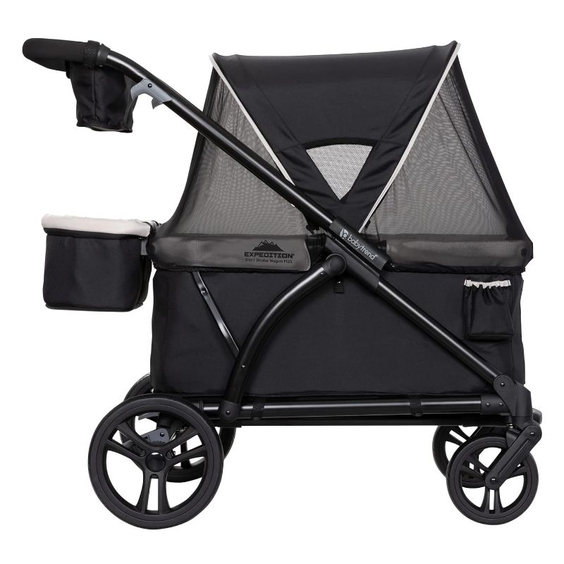 Photo 3 of Baby Trend Expedition 2-in-1 Stroller Wagon PLUS, Ultra Black