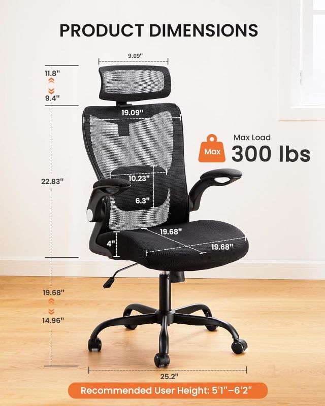 Photo 3 of ErGear Drafting Chair, Height-Adjustable Tall Office Chair with Adaptive Lumbar Support 