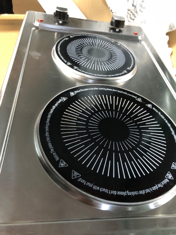 Photo 4 of [READ NOTE]
Cooksir Electric Cooktop 2 Burner, Plug in Electric Stove Top Stainless Steel 110V, 