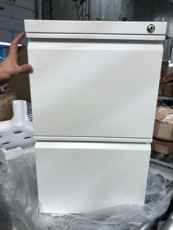 Photo 4 of DEVAISE 2-Drawer Mobile File Cabinet with Lock, Commercial Vertical Cabinet, White