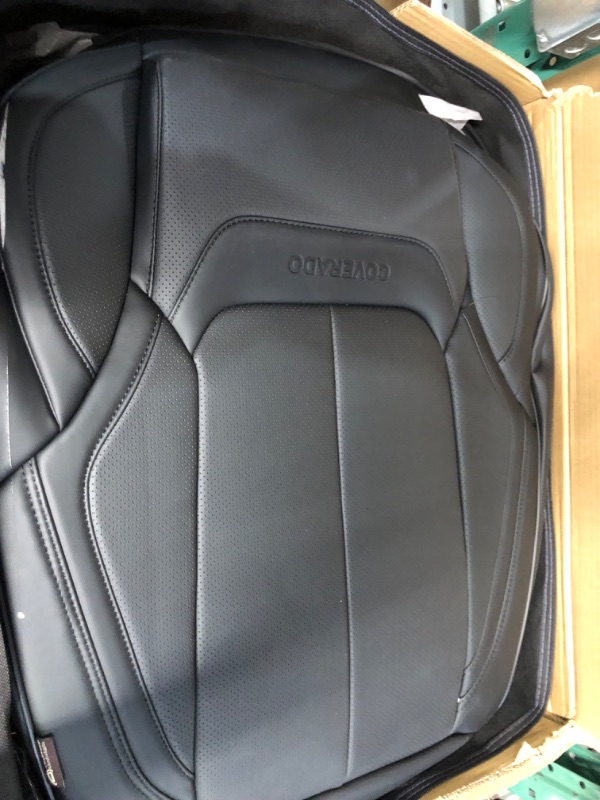 Photo 4 of [READ NOTES]
Coverado Front Seat Covers 2 Pieces, Waterproof Nappa Leather Sideless Auto Seat Protectors BLACK