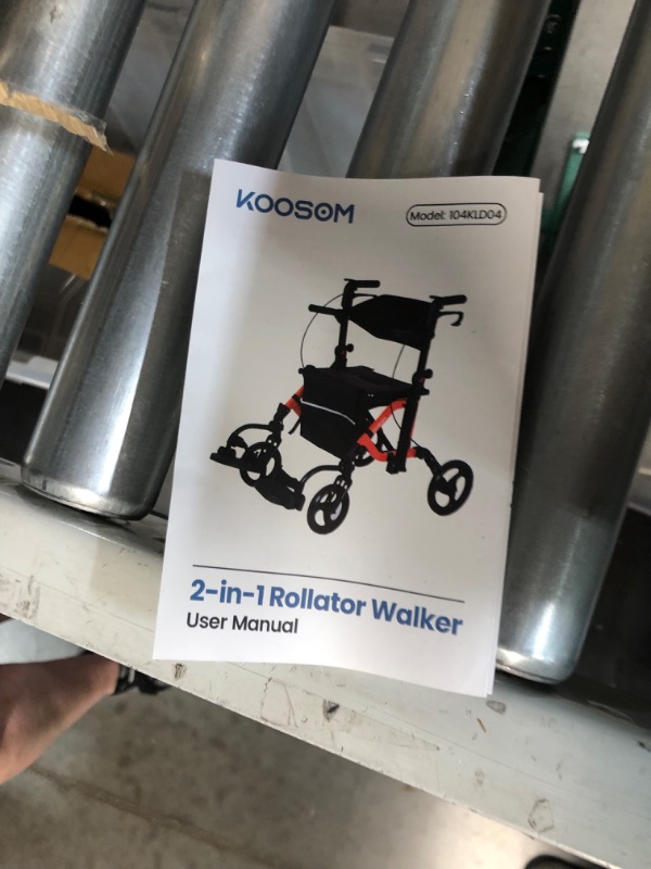 Photo 4 of 2 in 1 Rollator Walker & Transport Chair