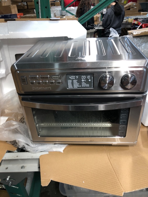 Photo 2 of **NONREFUNDABLE**FOR PARTS OR REPAIR**SEE NOTES**
Cuisinart TOA-95 Digital AirFryer Toaster Oven, Premium 1800-Watt Oven with Digital Display and Controls