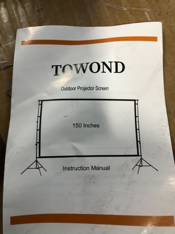 Photo 5 of Projector Screen and Stand,Towond 150 inch Indoor Outdoor Projection Screen