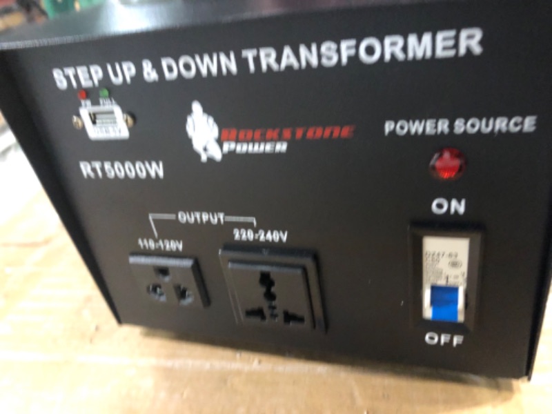 Photo 6 of [READ NOTES]-ROCKSTONE POWER 5000 Watt Voltage Converter Transformer - Heavy Duty Step Up/Down AC 110V/120V/220V/240V Power Converter - Circuit Breaker Protection – DC 5V USB Port - CE Certified [3-Year Warranty]