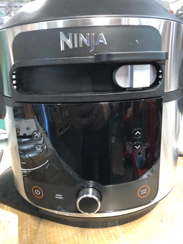 Photo 4 of [READ NOTES]-Ninja OL501 Foodi 6.5 Qt. Pressure Cooker Steam Fryer with SmartLid, 14-in-1 that Air Fries, Bakes & More, with 2-Layer Capacity & 4.6 Qt. Crisp Plate, Silver/Black (Renewed) 6.5-Quart 2-Layer Meals