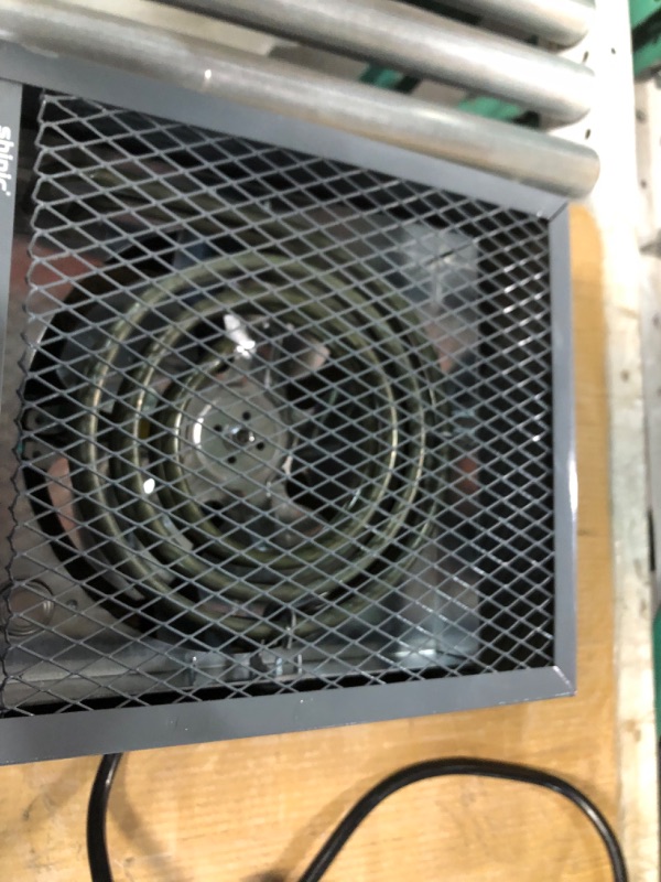 Photo 2 of [READ NOTES]-Shinic Electric Garage Heater 240v, 4,800-Watt Fan-Forced Industrial Heater, With Thermostat Control, Carrying Handle, Heavy Gauge Steel, Nema 6-30p Garage Heaters for Workshop, Construction Site Gray