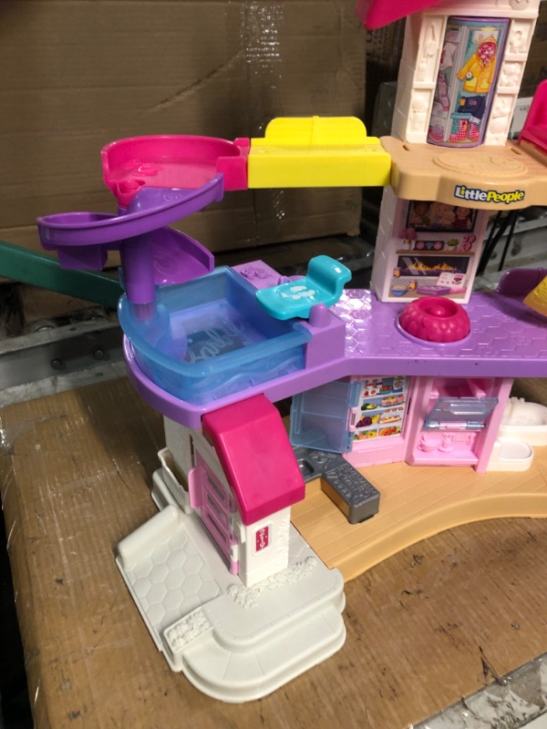 Photo 2 of Barbie Little DreamHouse by Fisher-Price Little People, Interactive Toddler playset with Lights, Music, Phrases, Figures and Play Pieces