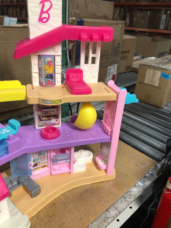 Photo 4 of Barbie Little DreamHouse by Fisher-Price Little People, Interactive Toddler playset with Lights, Music, Phrases, Figures and Play Pieces