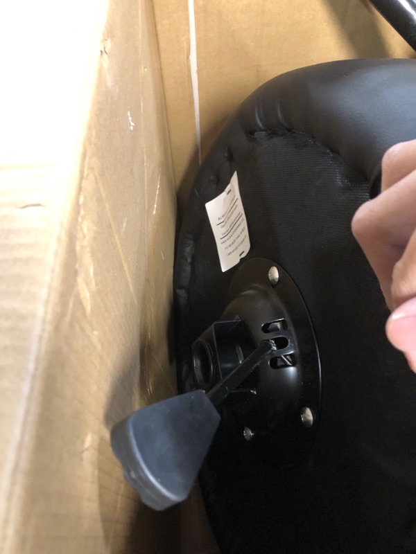 Photo 1 of Performance Tool W85011 Pneumatic Adjustable Swivel Bar Stool with Back Support for Home, Bar, and Shop, Black, 26 to 32 inches High Pneumatic Swivel Bar Stool