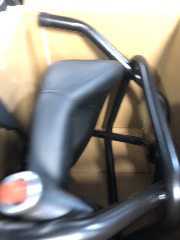 Photo 1 of Performance Tool W85011 Pneumatic Adjustable Swivel Bar Stool with Back Support for Home, Bar, and Shop, Black, 26 to 32 inches High Pneumatic Swivel Bar Stool