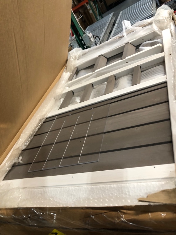 Photo 1 of Merax 5 Pieces Drop Leaf Dining Table Set, Counter Height Kitchen Table with Drop Leaf and 4 Chairs, Space-Saving Kitchen Set with Wine Rack and Drawers, Seat Height 23.6" Cherry+gray