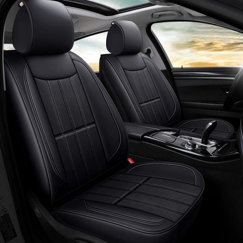 Photo 2 of AOOG Leather Car Seat Covers, Leatherette Automotive Seat Covers