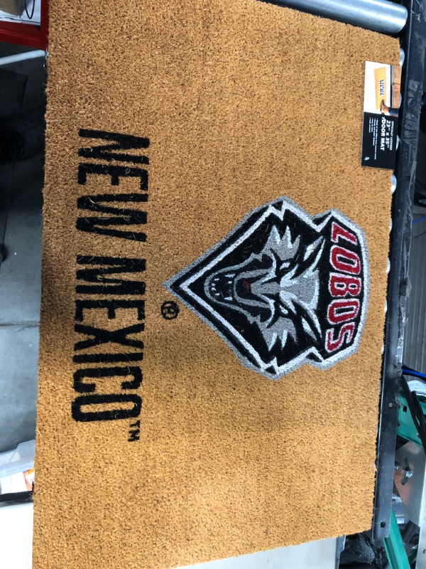 Photo 2 of (2 pack) New Mexico Lobos Colored Logo Door Mat