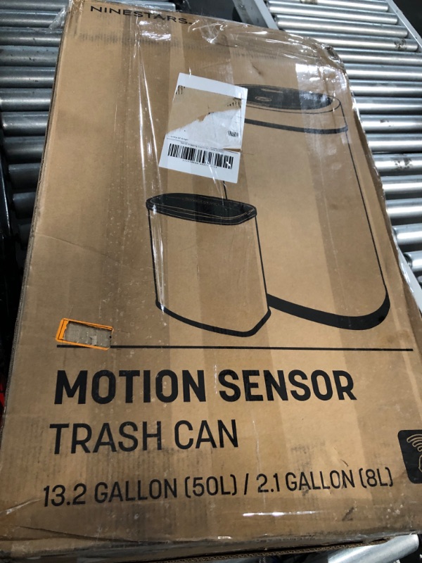 Photo 5 of 
d Motion Sensor Trash Can, 2 Gal 8L(Rectangular, Black Lid) 13 Gal & 2 Gal SS Trash Can + Trash Can, 2 Gal 8L
