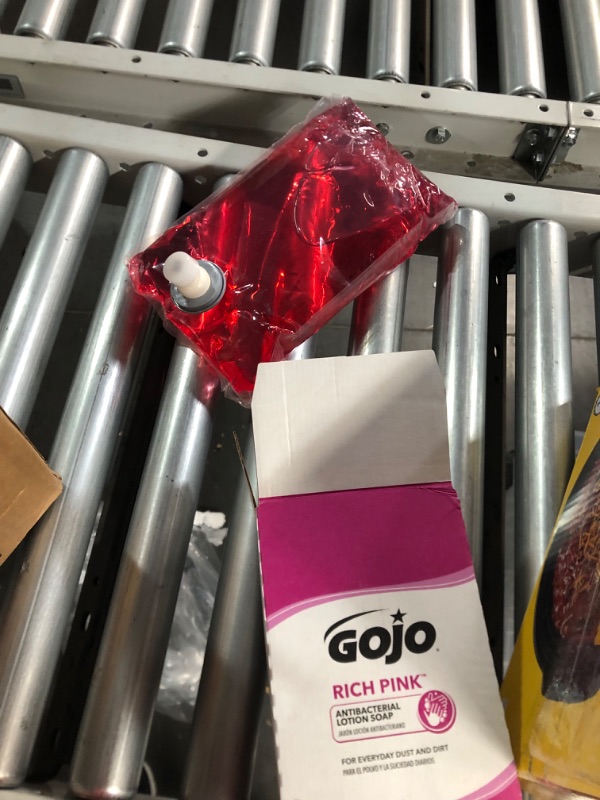 Photo 1 of Gojo RICH PINK Antibacterial Lotion Soap, 2000 mL Lotion Soap Refill PRO TDX Push-Style Dispenser (Pack of 4) 