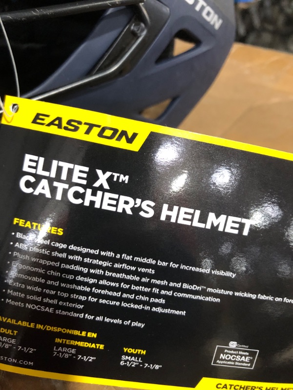 Photo 3 of * used item * see images * 
Easton | Elite X 2.0 Baseball Catcher's Equipment | Box Set | NOCSAE Approved | Youth/Intermediate/Adult  Ages 9|12 